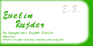 evelin rujder business card